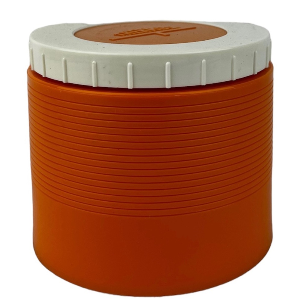 Vintage Thermos Orange White King Seeley 1155 Insulated Jar 8 oz Soup Drink